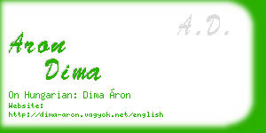 aron dima business card